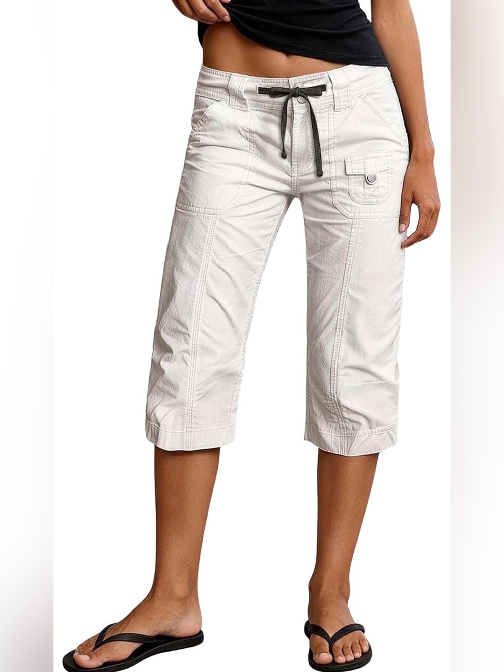 Flamingals Capri Pants Mid Rise Cargo Capris Pants
Mid Rise M PS8-32
